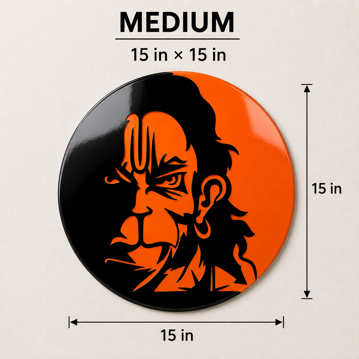 Bajrangbali Dual Tone Wall Art