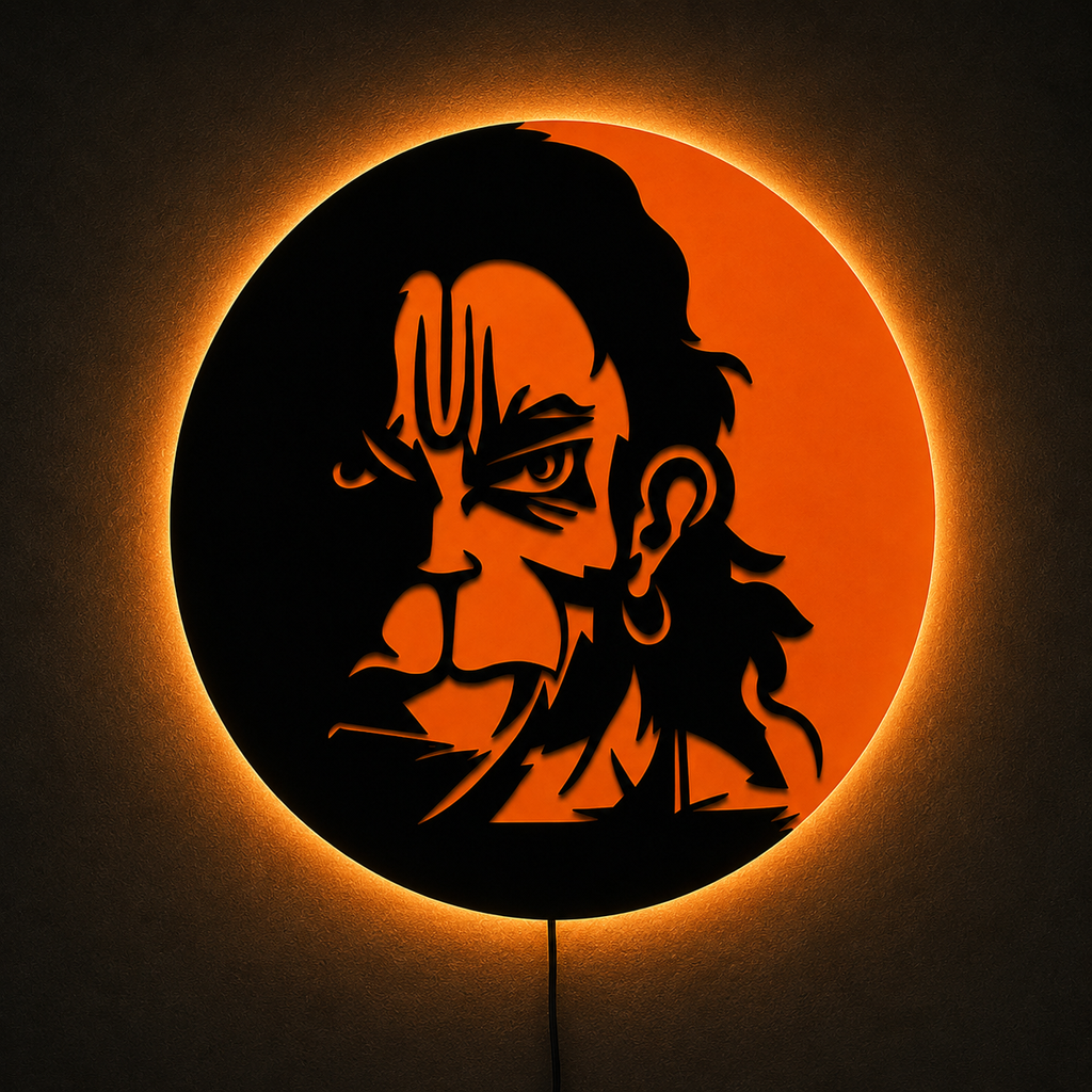 Bajrangbali Dual Tone Wall Art
