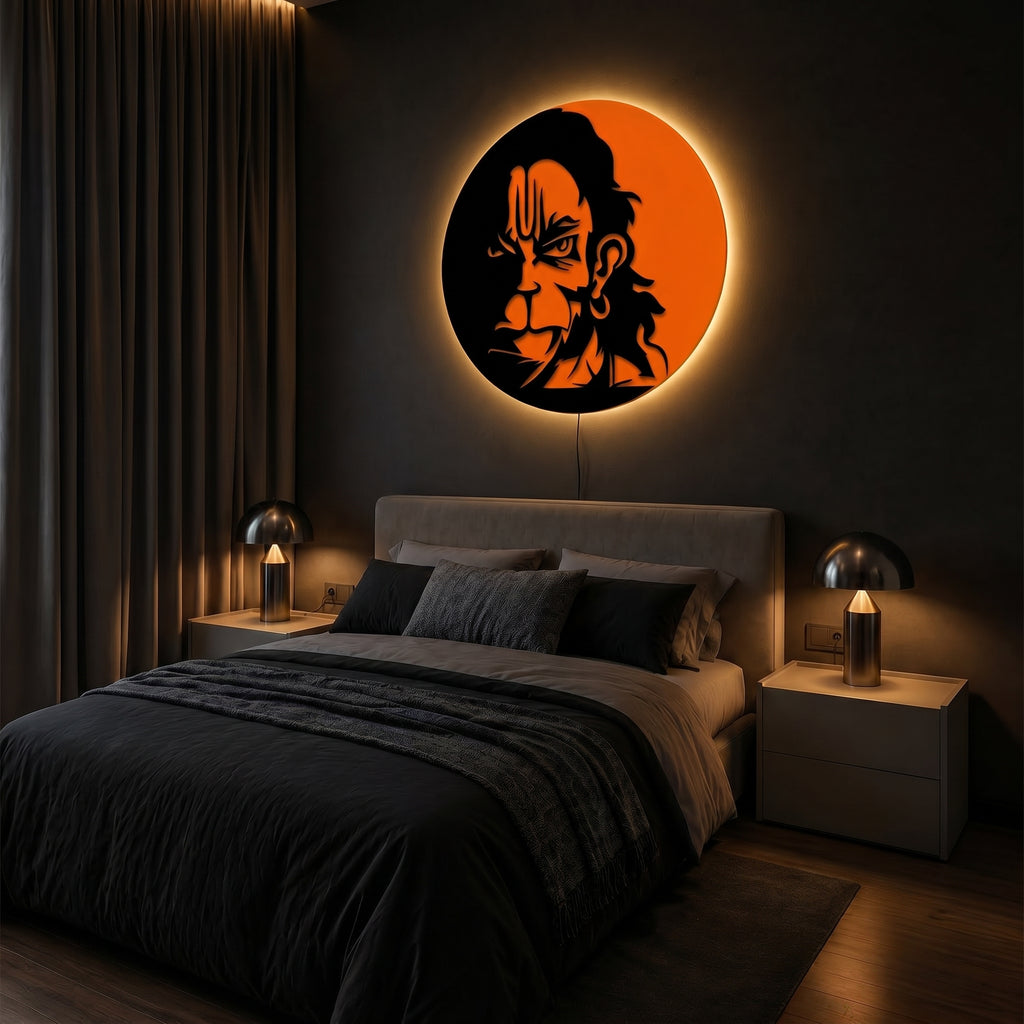 Bajrangbali Dual Tone Wall Art