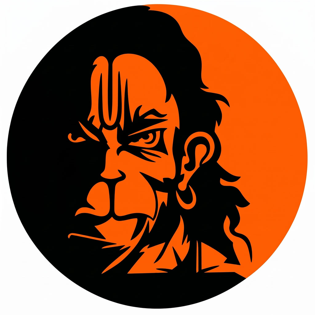 Bajrangbali Dual Tone Wall Art