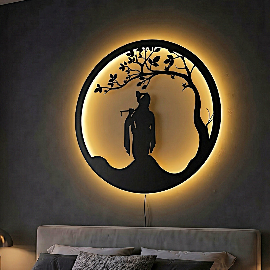 Lord Krishna Ji Wall Art (Murlidhar Pose)