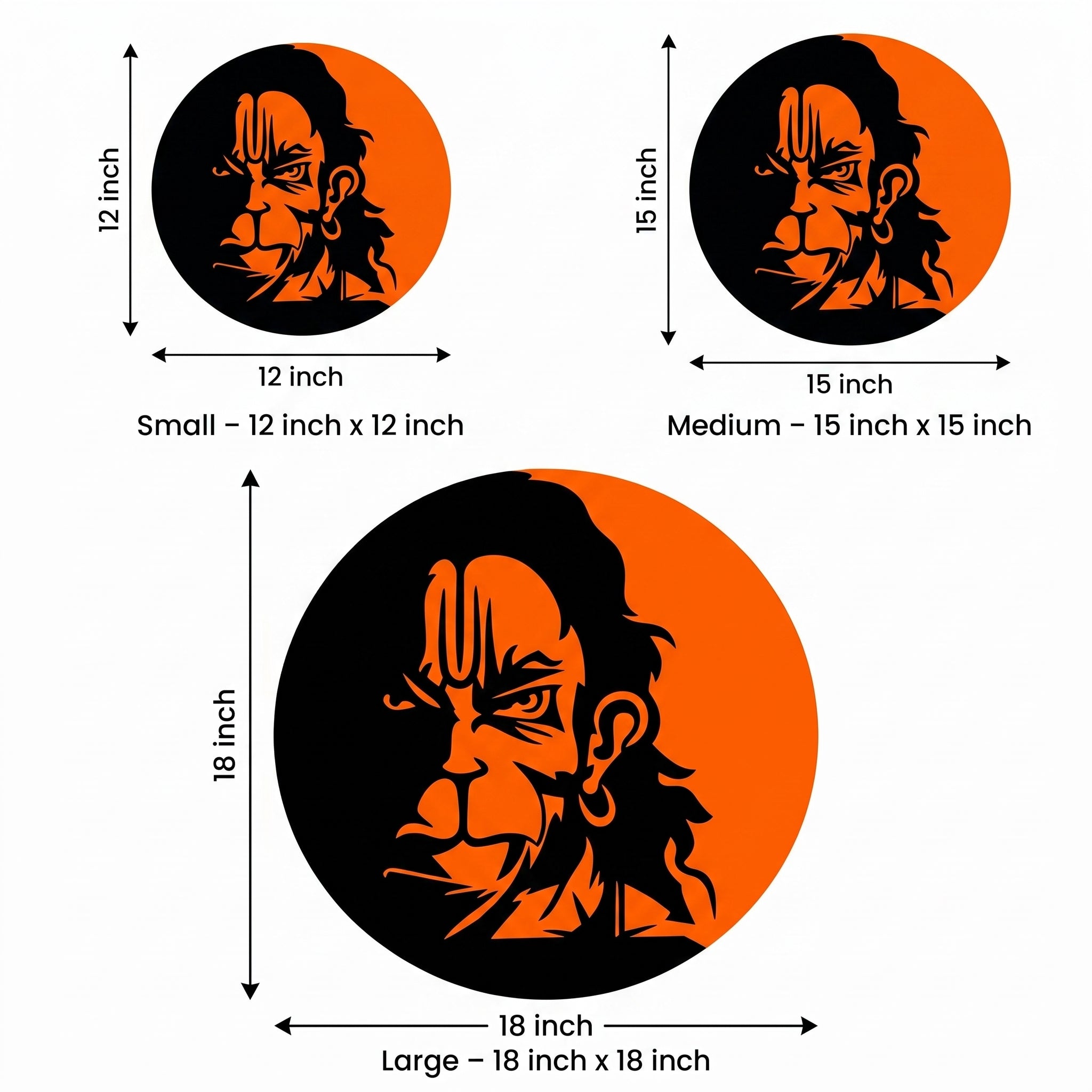 Bajrangbali Dual Tone Wall Art